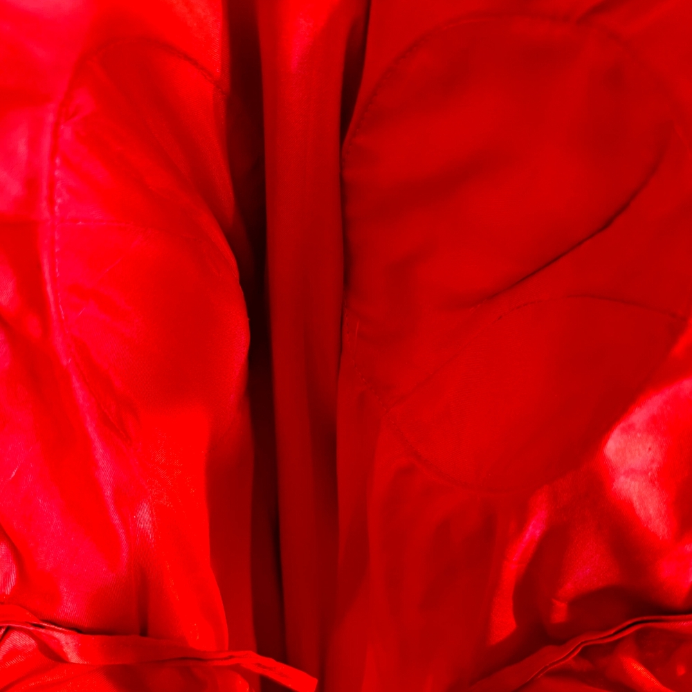 100% Hand Beaded Red Gown With Slit - Picture 9 of 12